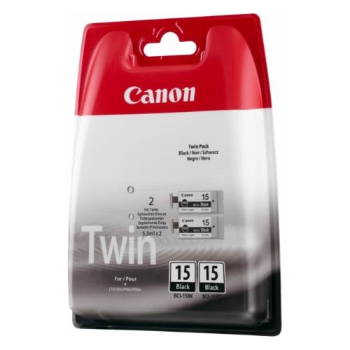 Canon atramentová náplň čierna (8190A002 / BCI15BK) (Dvojbalenie)