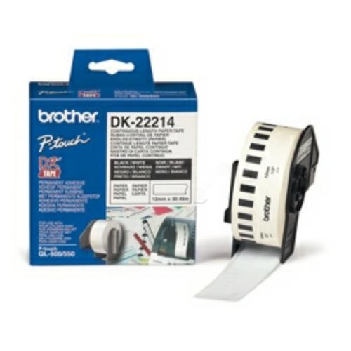 Brother etiketa biela (DK22214), 12mm