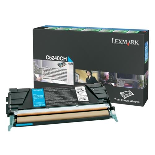 Lexmark toner azúrová (C5240CH / 00C5240CH) (Návrat, high capacity)
