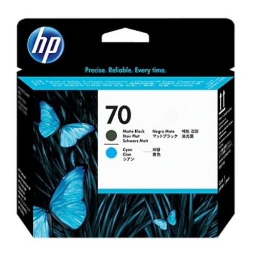 HP tlačová hlava matná čierna / azúrová (C9404A / 70)