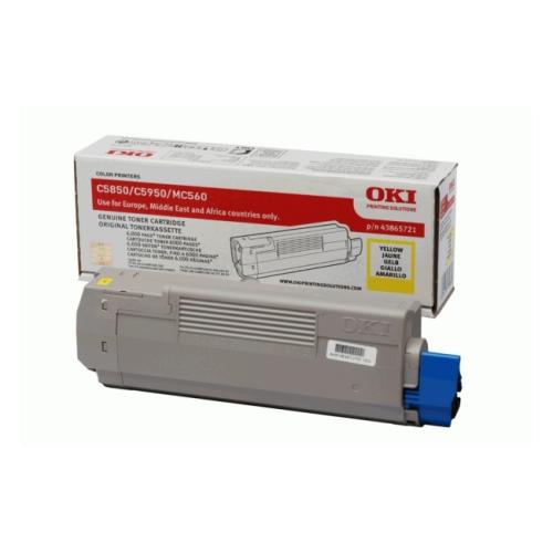 Oki toner žltý (43865721)