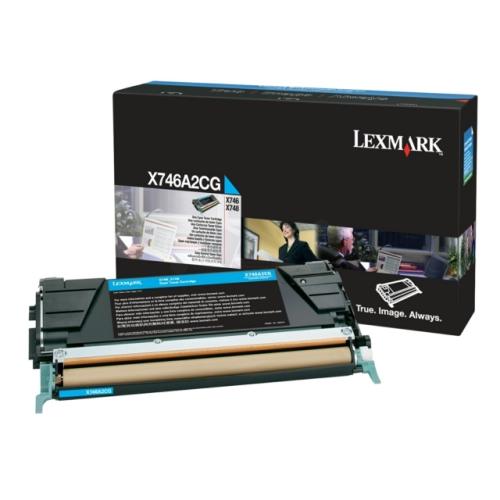 Lexmark toner azúrová (X746A2CG / 0X746A2CG)