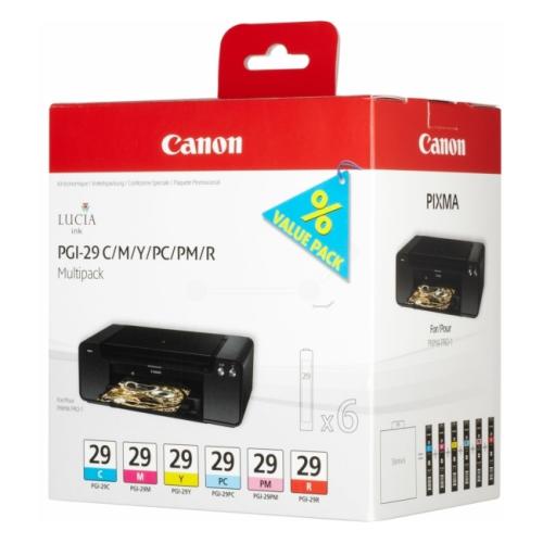 Canon atramentová náplň azúrová / magenta / žltý / azúrová fotografiegrafia / magenta fotografie (4873B005 / PGI29) (multipack)