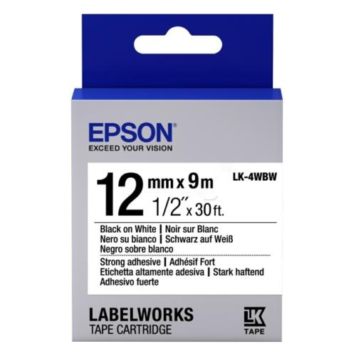 Epson farebná páska čierna / biela (C53S654016 / LK4WBW)