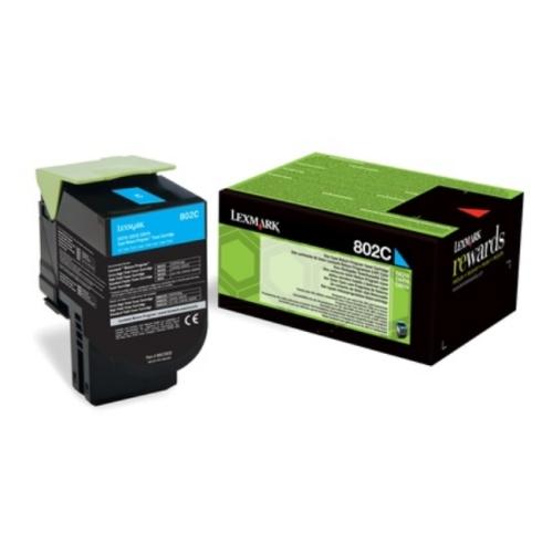 Lexmark toner azúrová (80C20CE / 802CE)