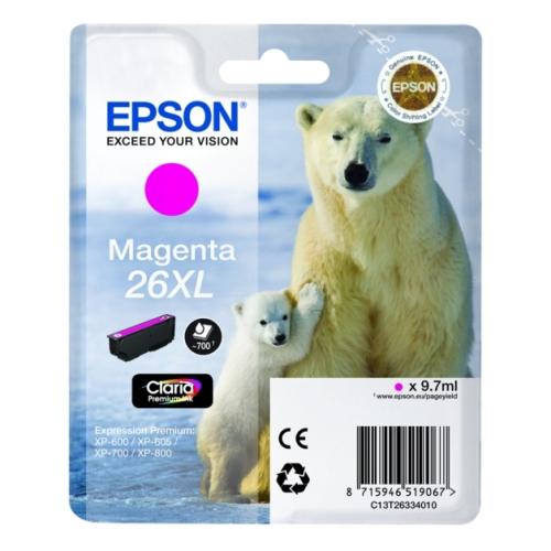 Epson atramentová náplň magenta (C13T26334012 / 26XL) (high capacity)