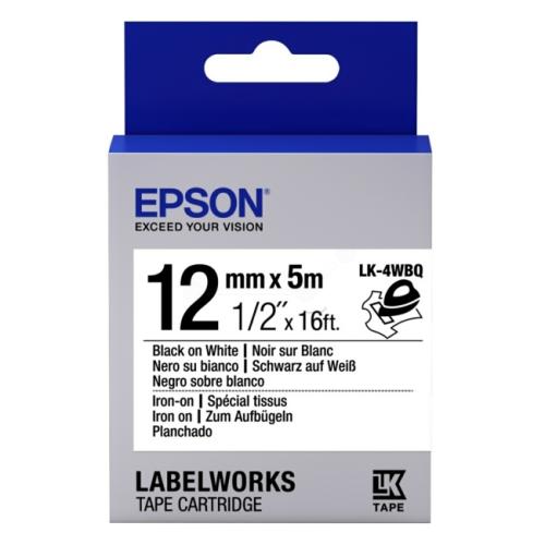 Epson etiketa čierna / biela (C53S654024 / LK4WBQ)