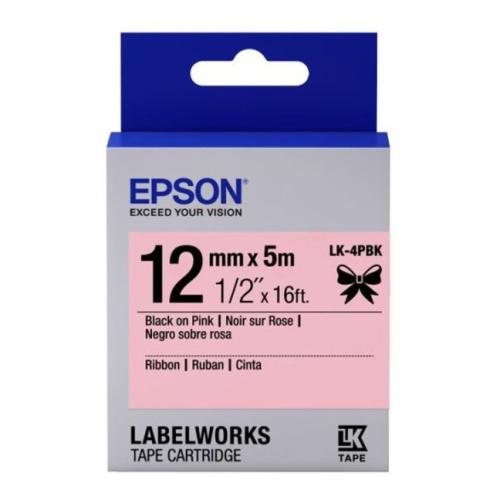 Epson etiketa black/Ružový (C53S654031 / LK4PBK)