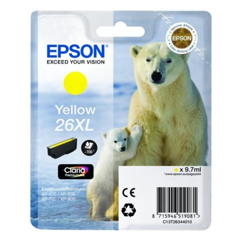 Epson atramentová náplň žltý (C13T26344012 / 26XL) (high capacity)