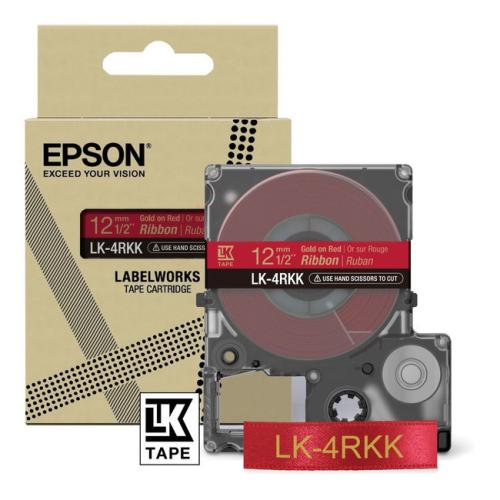Epson etiketa červená / zlato (C53S654033 / LK4RKK)