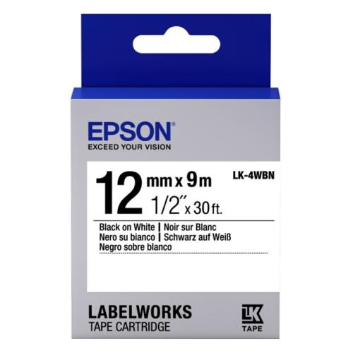 Epson farebná páska čierna / biela (C53S654021 / LK4WBN)