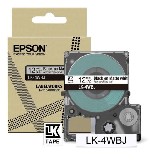 Epson etiketa čierna / biela (C53S672062 / LK4WBJ)
