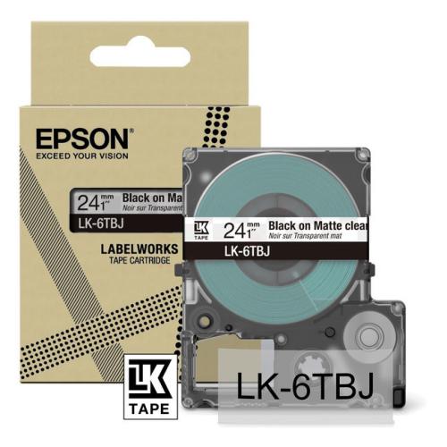 Epson etiketa čierna / priehľadný (C53S672067 / LK6TBJ)