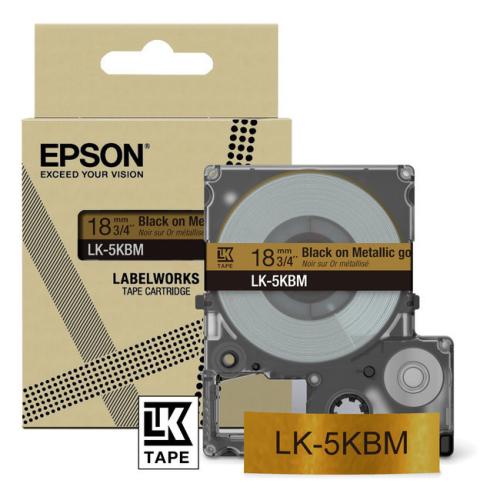 Epson etiketa čierna / zlato (C53S672093 / LK5KBM)