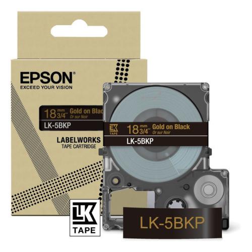 Epson etiketa čierna / zlato (C53S672095 / LK5BKP)