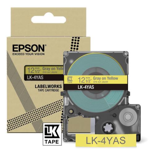 Epson etiketa gray/yellow (C53S672104 / LK4YAS)