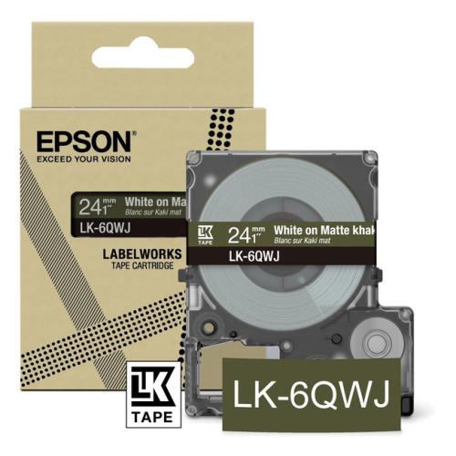 Epson etiketa hnedý / biela (C53S672090 / LK6QWJ)