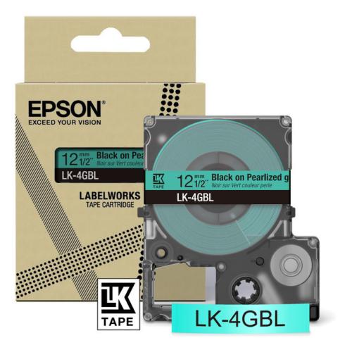 Epson etiketa čierna / zelená (C53S672102 / LK4GBL)