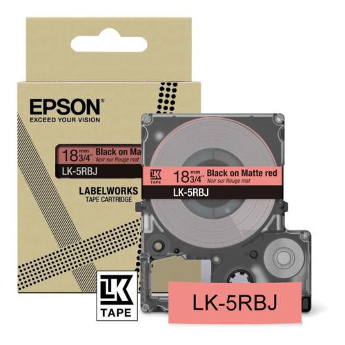 Epson etiketa čierna / červená (C53S672072 / LK5RBJ)