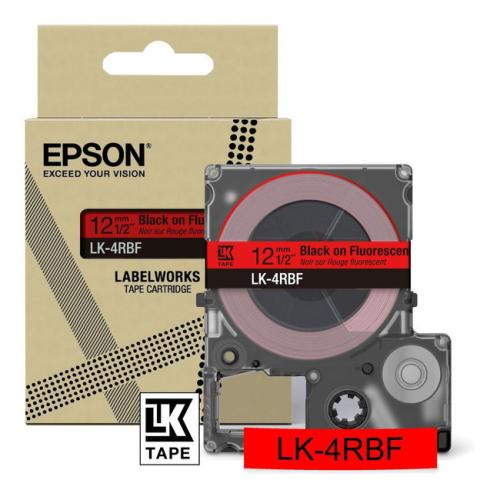 Epson etiketa čierna / červená (C53S672099 / LK4RBF)