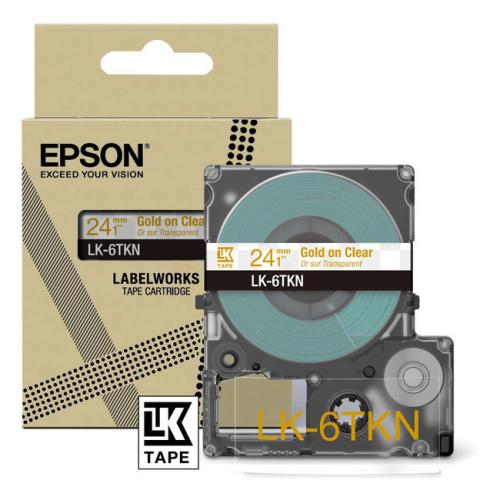 Epson etiketa priehľadný/zlato (C53S672098 / LK6TKN)