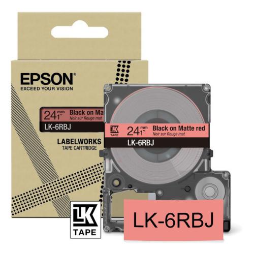 Epson etiketa čierna / červená (C53S672073 / LK6RBJ)
