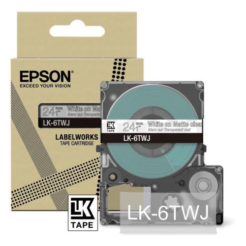 Epson etiketa priehľadný / biela (C53S672070 / LK6TWJ)