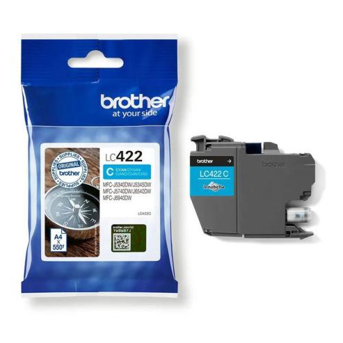 Brother atramentová náplň azúrová (LC422C)