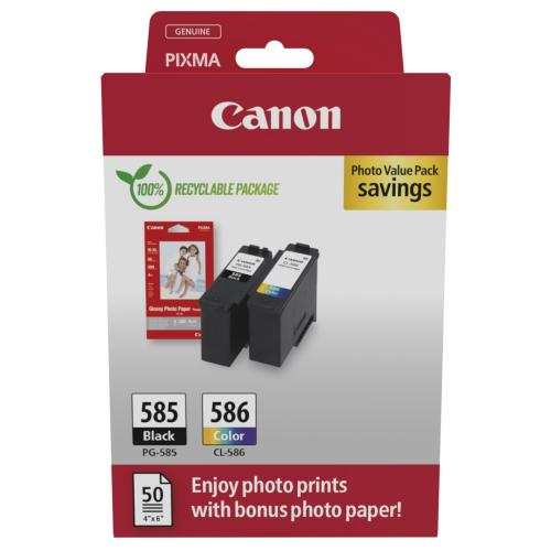 Canon atramentová náplň / fotopapier čierna / farba (6205C004 / PG585CL586) (Dvojbalenie, multipack)