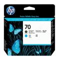HP tlačová hlava matná čierna / azúrová (C9404A / 70)