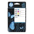 HP atramentová náplň čierna / azúrová / magenta / žltý (6ZC71AE / 932933) (multipack)