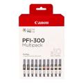 Canon atramentová náplň čierna fotografia / matná čierna / azúrová / magenta / žltý / azúrová fotografiegrafia / magenta fotografie / červená / šedá / optimizer (4192C008 / PFI300) (multipack)