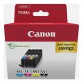 Canon atramentová náplň čierna / azúrová / magenta / žltý (6509B016 / CLI551) (multipack)
